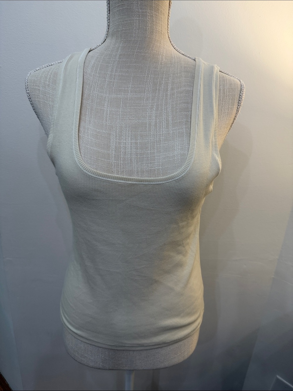 SKIMS Square Scoop Ribbed Tank Top - 3x Cream